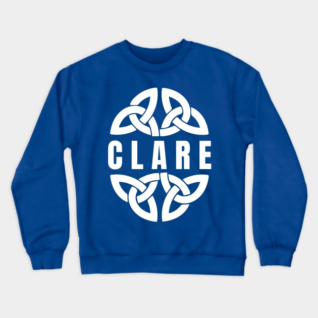 Clare in Celtic Knot, Ireland Crewneck Sweatshirt by TrueCelt